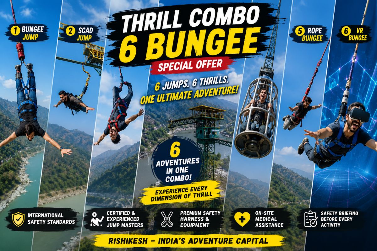Thrill Combo – 6 Bungee Adventure Package — photo 1