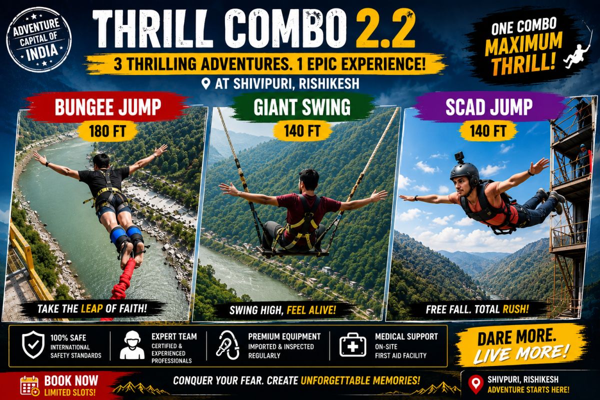 Thrill Combo 2.2 – Bungee Jump + Giant Swing + SCAD Jump — photo 1